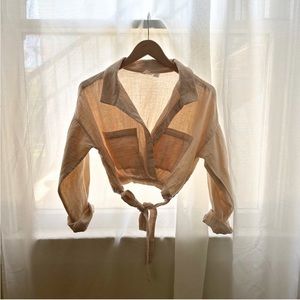 NW/OT Cropped summery gauzey cotton top